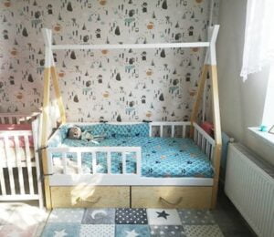Kinderbetten im skandinavischen Stil