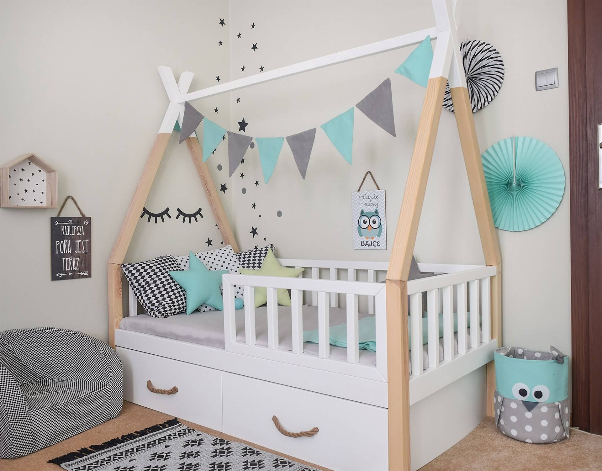 Łóżko Tipi z szufladą