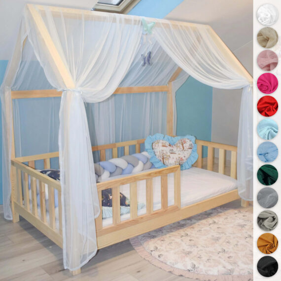 Daszek na łóżko domek - Tiul