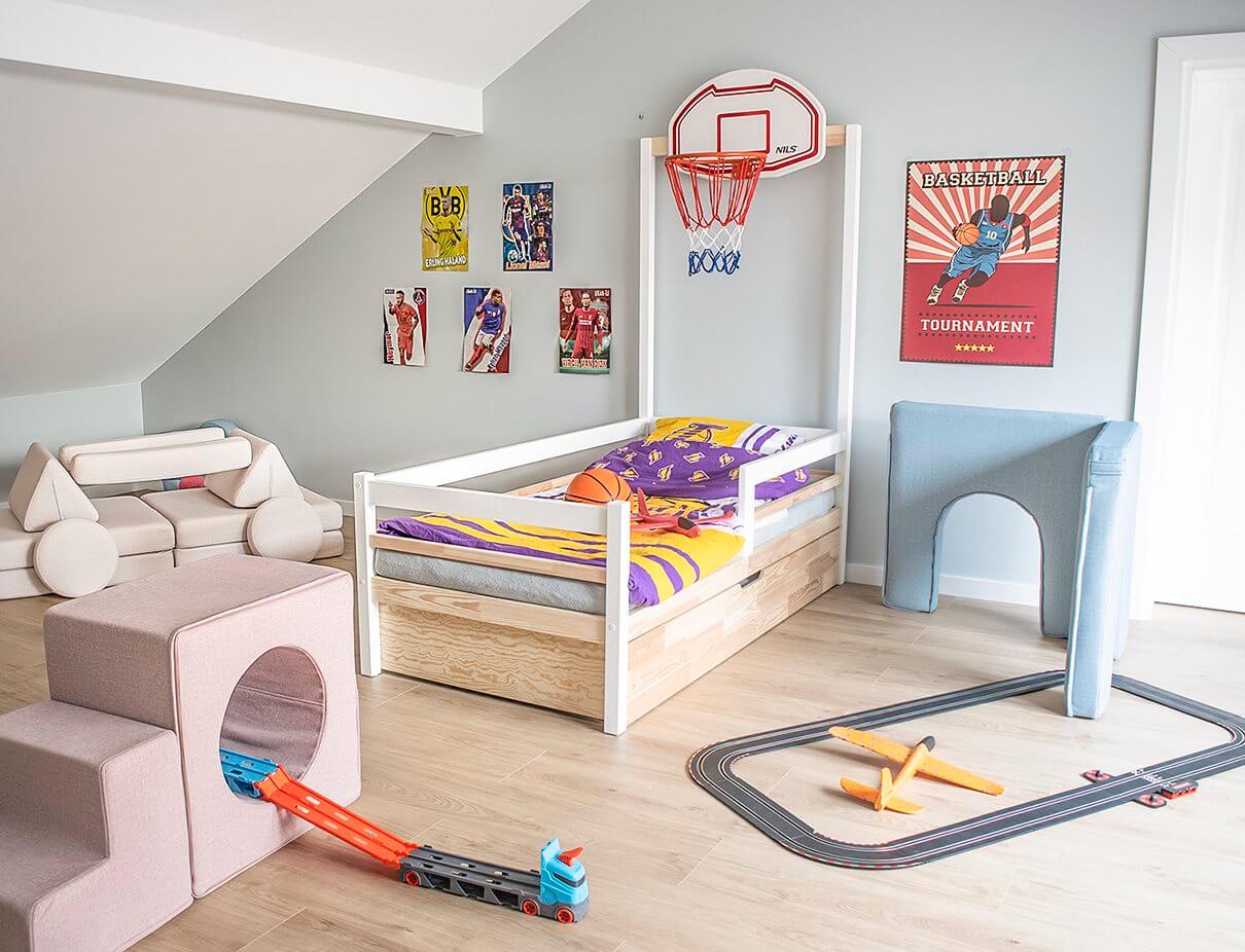 Łóżko koszykarskie z szufladą