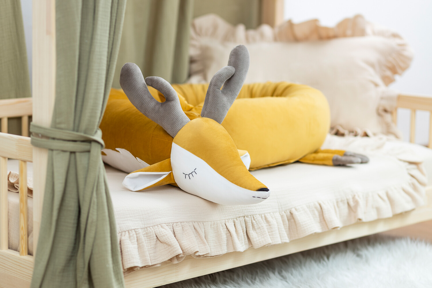 Jelonek – ochraniacz do łóżeczka i przytulanka leśna - obrazek 2