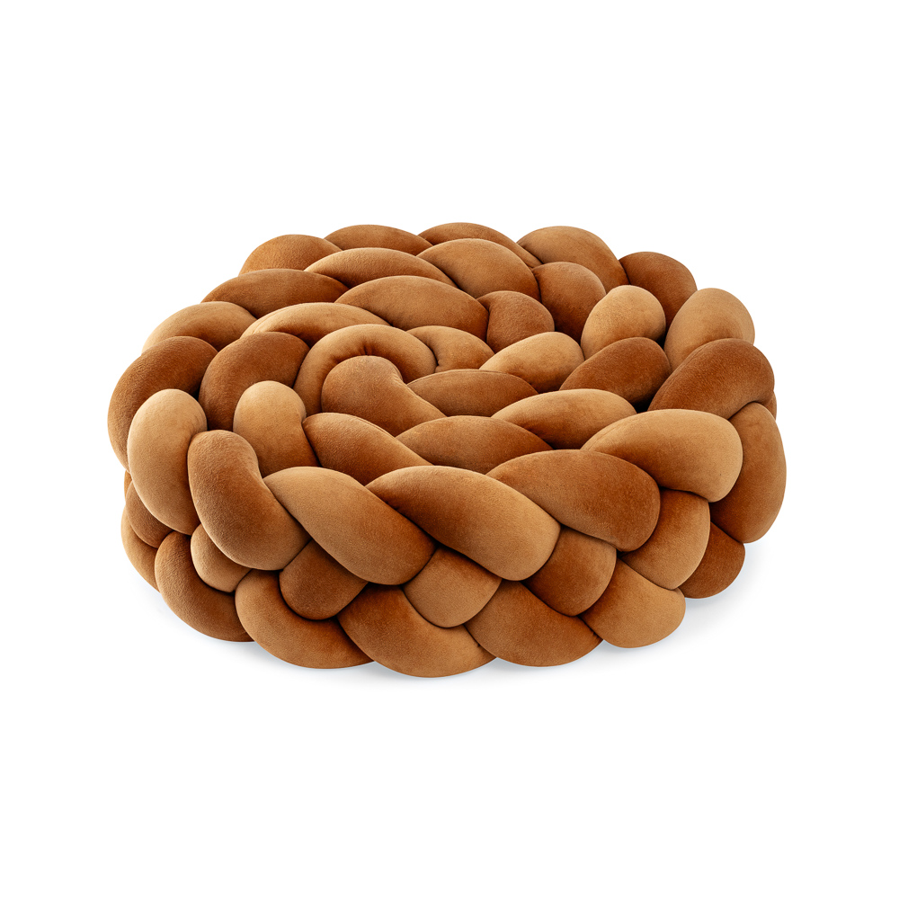 Pleciony ochraniacz do łóżeczka 4-pasmowy cynamon