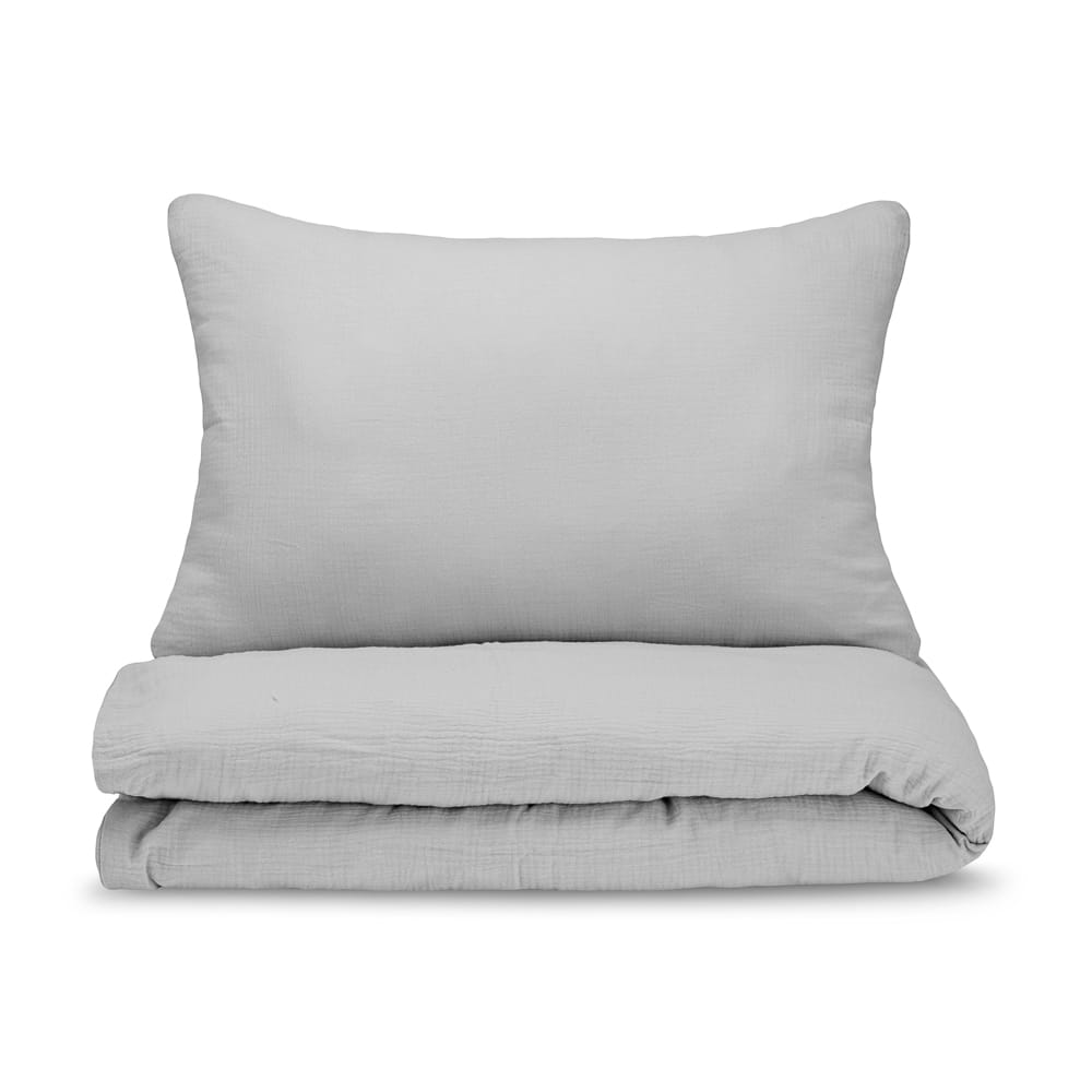 Pościel Muślinowa dla Dzieci - Jasny Szary