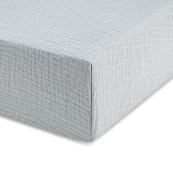 Prześcieradło Muślinowe z Gumką - Jasny Szary