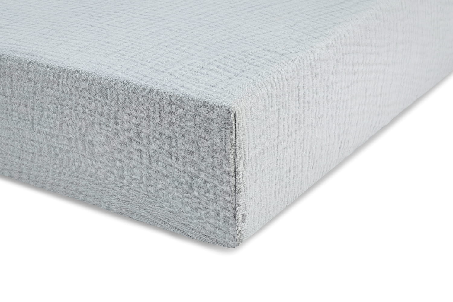 Prześcieradło Muślinowe z Gumką - Jasny Szary