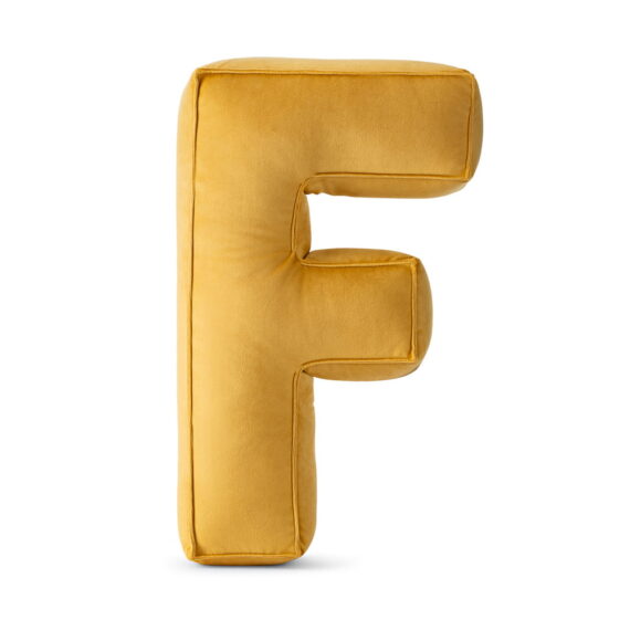 Poduszka ozdobna literka- F