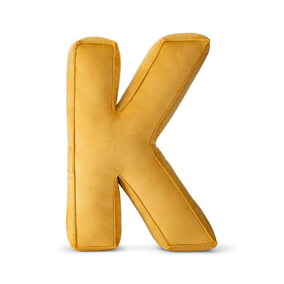 Poduszka ozdobna literka- K