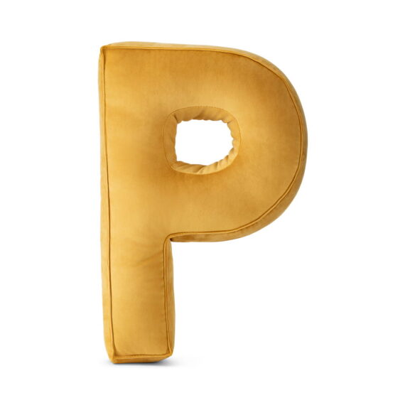 Poduszka ozdobna literka- P