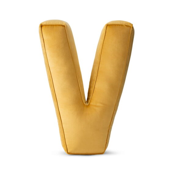 Poduszka ozdobna literka- V