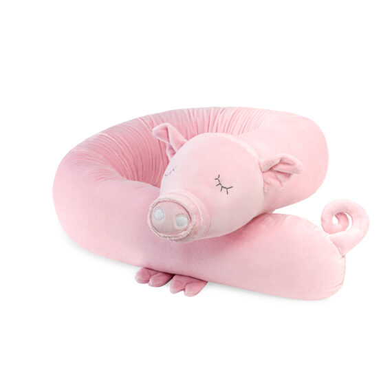 Ochraniacz do łóżeczka – poduszka do zasypiania w kształcie różowej świnki