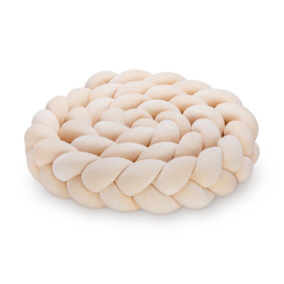 Warkocz do łóżeczka 3 pasma kremowy