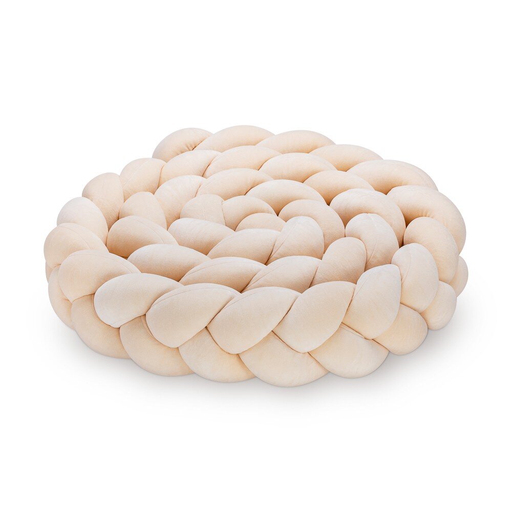 Warkocz do łóżeczka 3 pasma kremowy