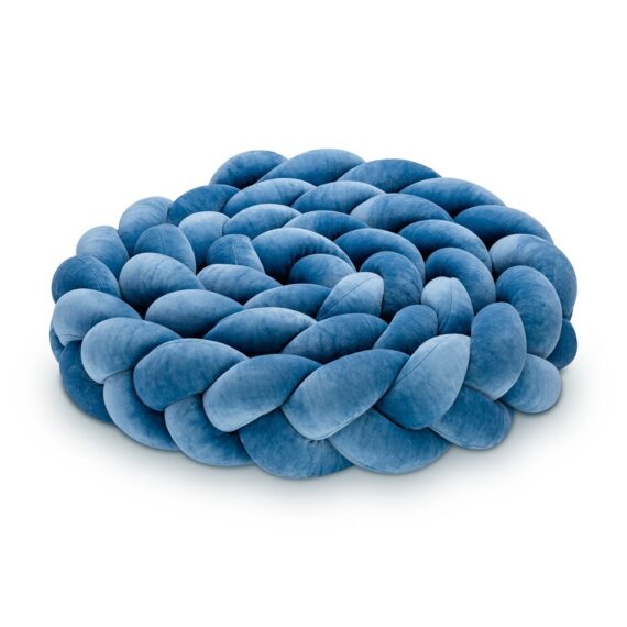 Warkocz do łóżeczka 3 pasma niebieski