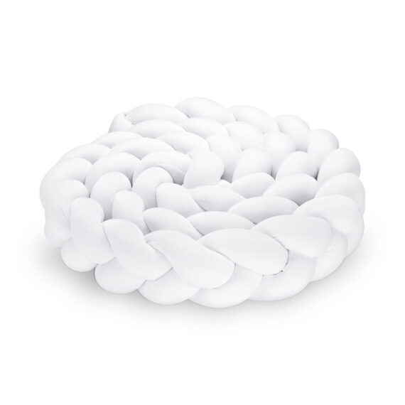 Warkocz do łóżeczka 3 pasma biały