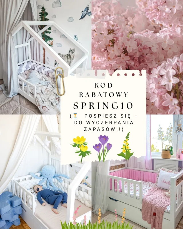 🌸✨ Wiosenna promocja w Scandiland! ✨🌸
Teraz jest idealny moment, aby stworzyć wymarzony pokój dla Twojego dziecka 💛
Skorzystaj z -15% rabatu na nasze najpiękniejsze łóżka dziecięce!
🎁 Kod rabatowy: SPRING15
Zamień pokój dziecięcy w przytulne miejsce pełne ciepła, marzeń i bezpieczeństwa 🏡✨
⏳ Warto się pospieszyć – oferta obowiązuje tylko do wyczerpania zapasów!#Scandiland #WiosennaPromocja #PokójDziecka #ŁóżkoDziecięce #DlaDzieci #DesignDlaDzieci #PokójMarzeń #Rodzicielstwo #Wnętrza #HomeInspiration #SpringSale #KidsRoom #ChildrensRoom #MadeWithLove